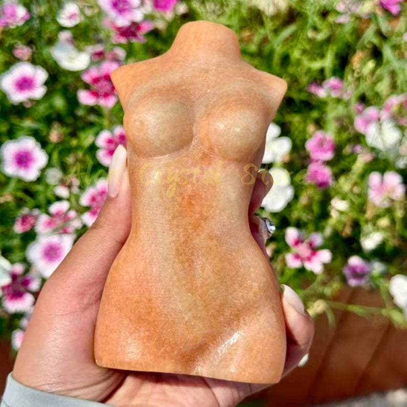 Yellow Jade Female Body Carving
