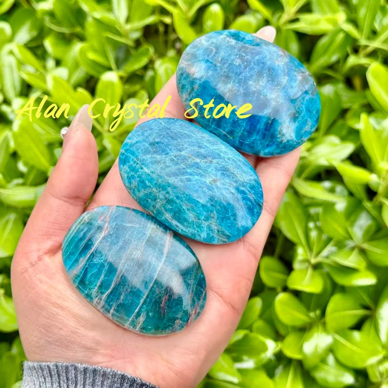 Blue Apatite Palm Stone