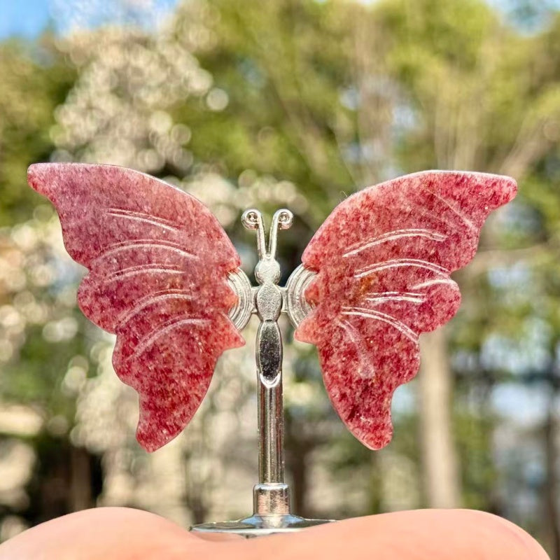 Natural Crystal Quartz Butterfly wings.