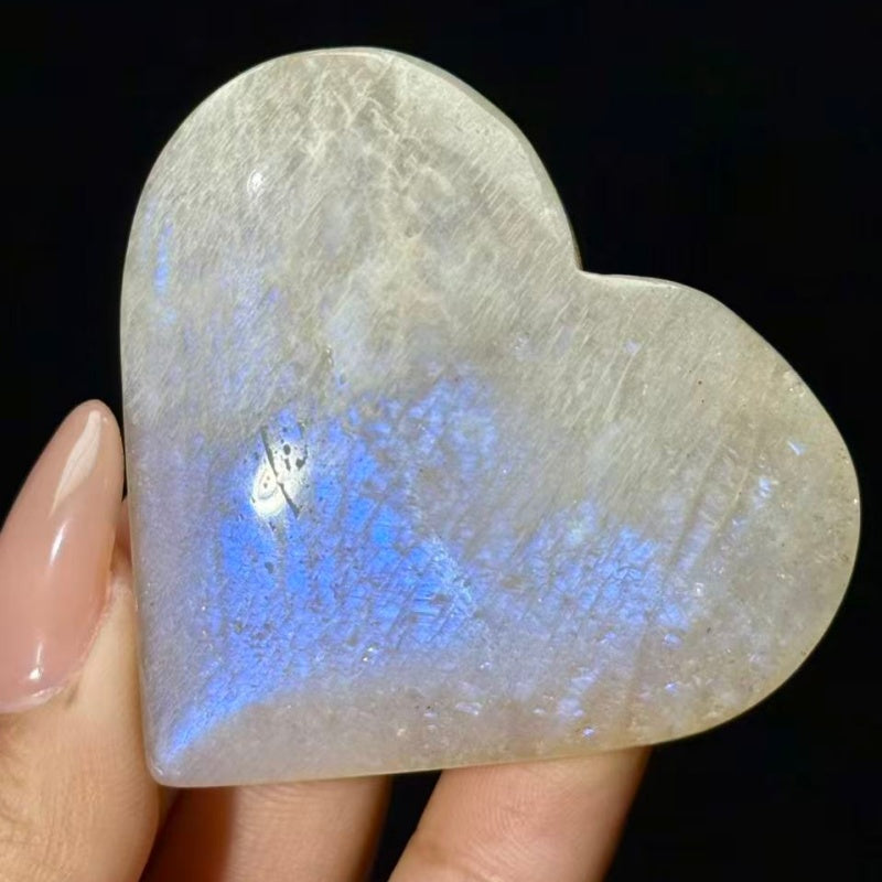 Natural MoonStone Heart.