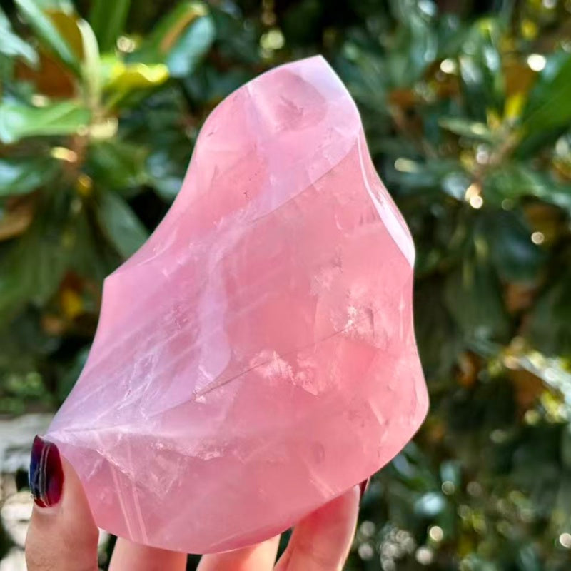 Natural Rose Quartz Torch.