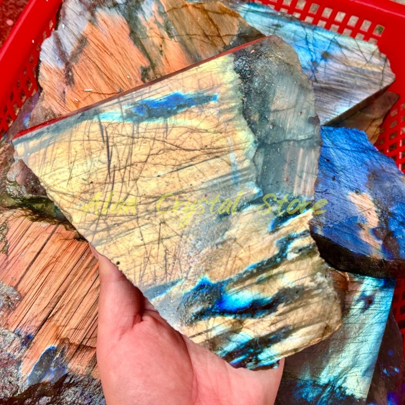 Natural Labradorite Slice.