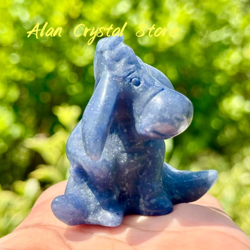 Blue Aventurine Donkey Carving