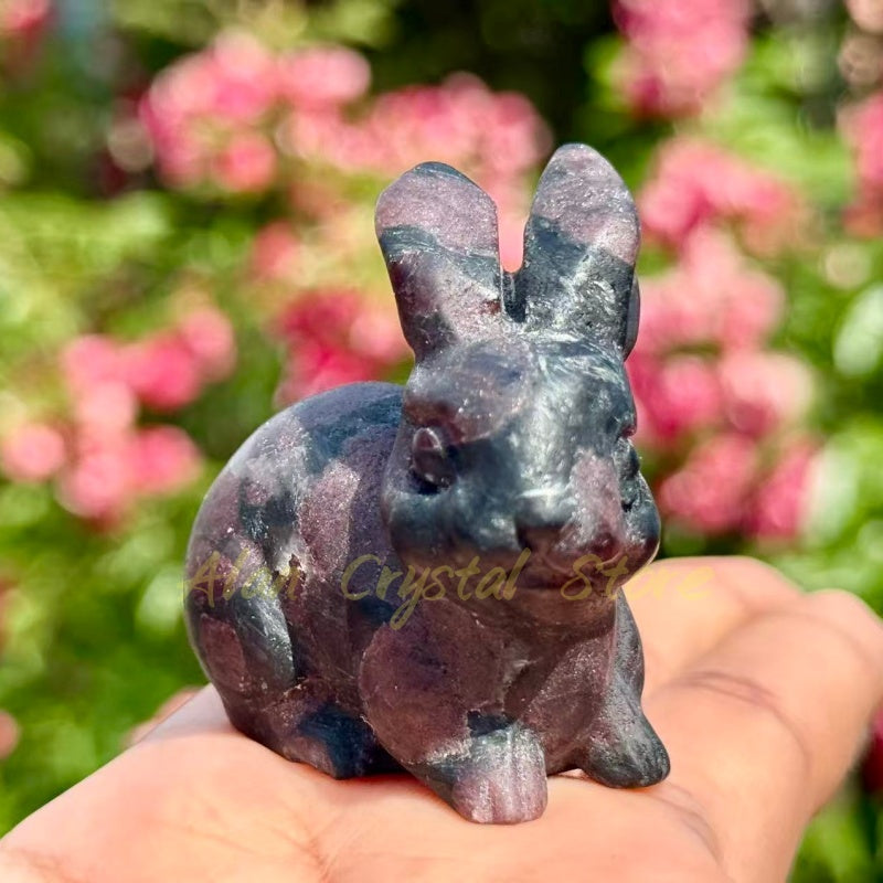 Garnet Rabbit Carving