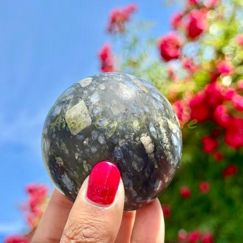 Blue Que Sera Stone Sphere