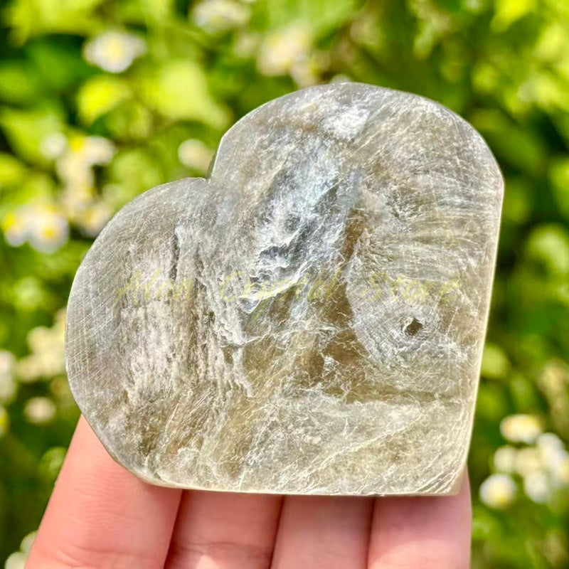 Natural Golden Mica Heart.