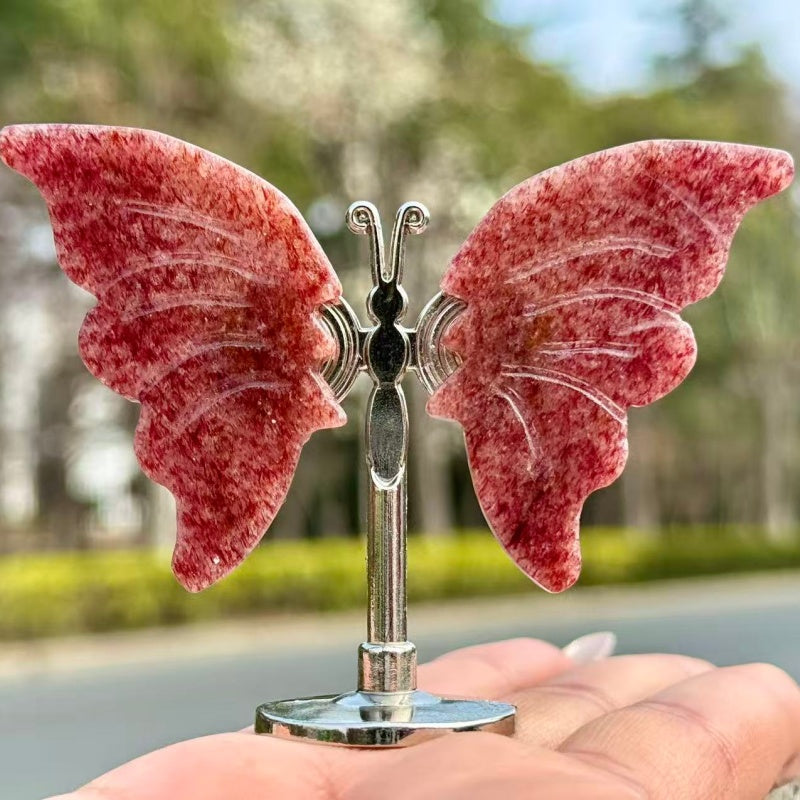 Natural Crystal Quartz Butterfly wings.