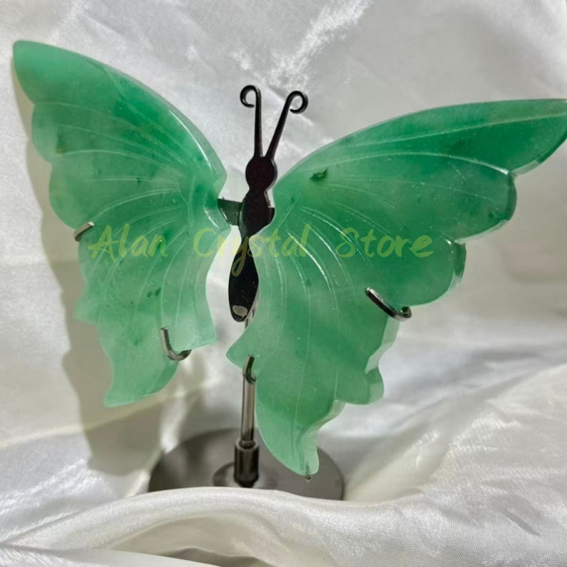 Green Aventurine Butterfly Wings