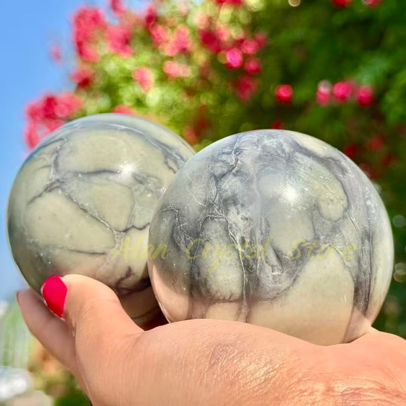 7CM+ Natural Jade Sphere.1PC