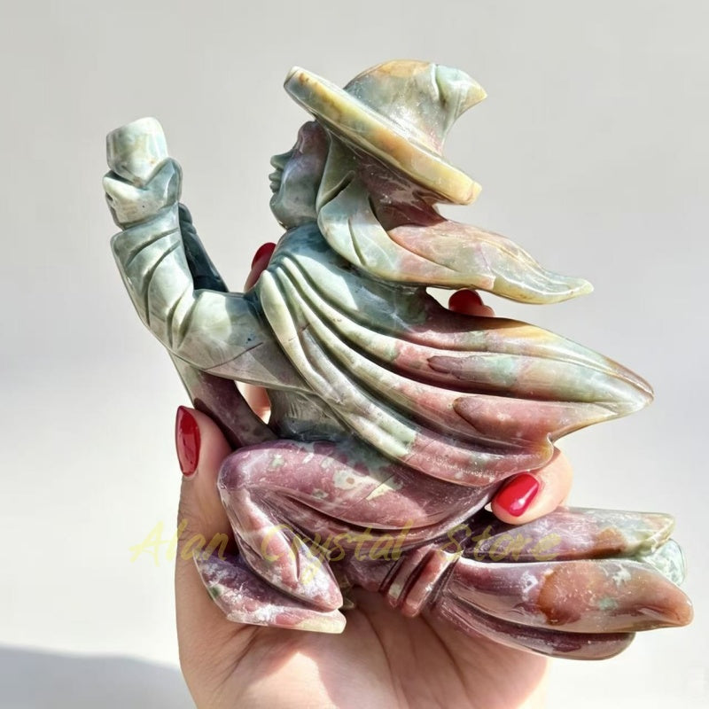 Ocean Jasper Wizard Carving