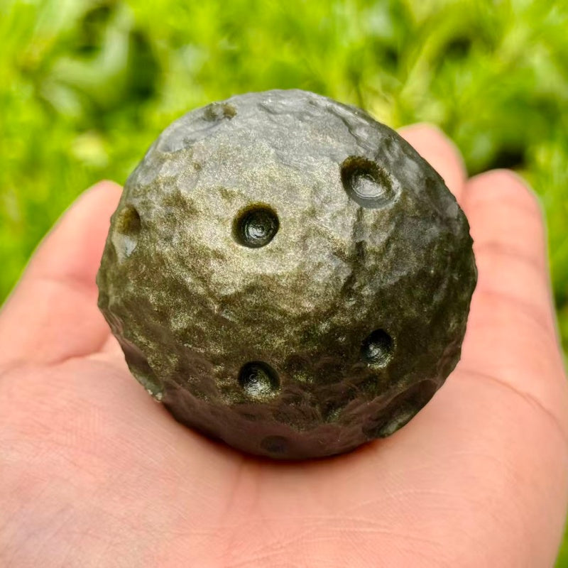 Natural Gold Obsidian Moon.