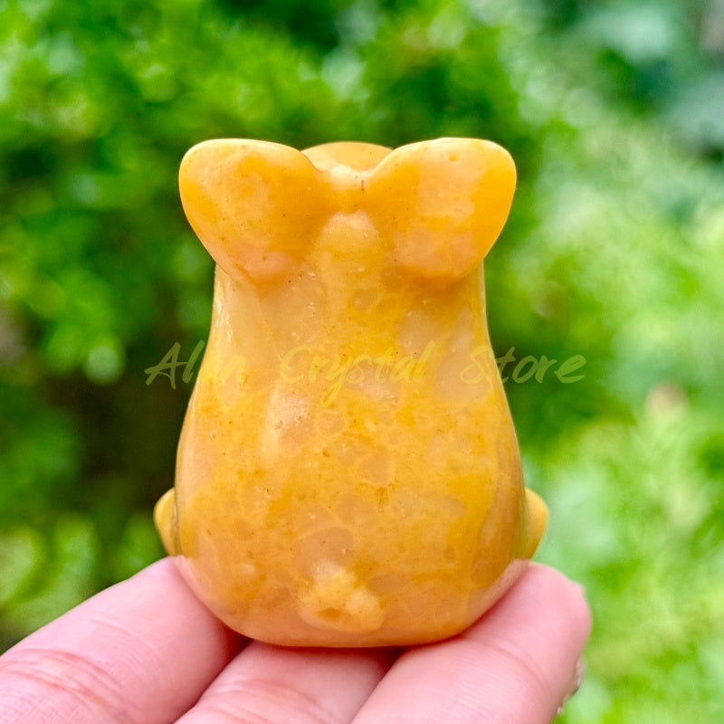 Natural Yellow Jade Pig Carving.1PC