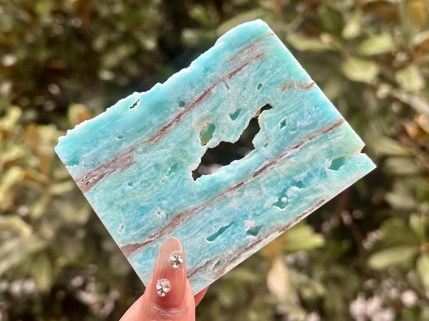 Natural Hemimorphite Slice,Crystal quartz Slice.