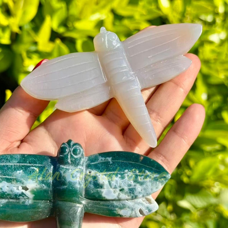 Ocean Jasper Dragonfly Carving