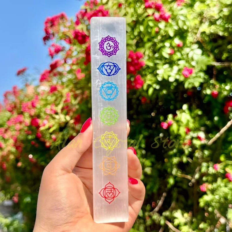 Seven Chakra Selenite plank.