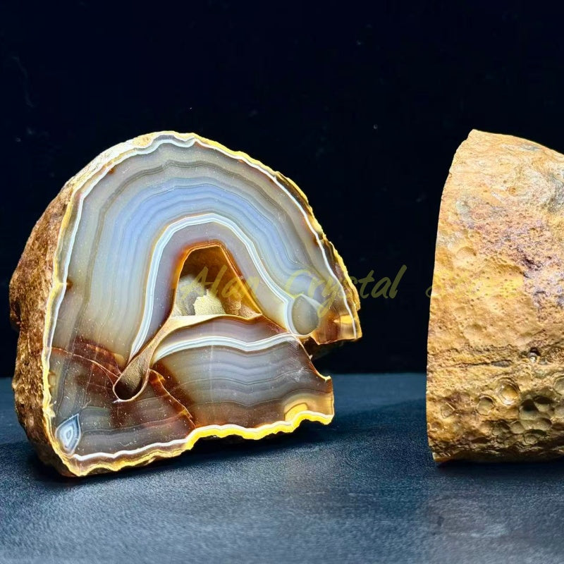 Druzy Geode Agate Bookshelf & Decoration