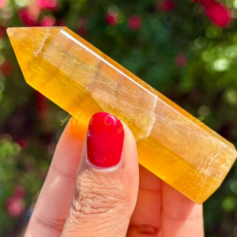 Yellow Fluorite Points