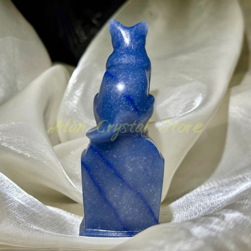 Natural Blue Aventurine Coffin Cat 1PC