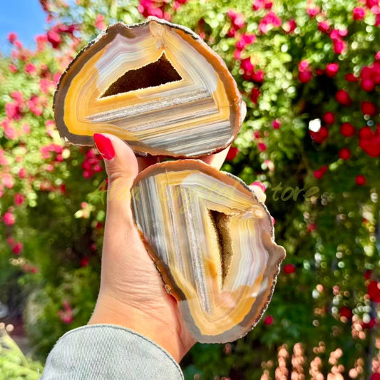 Druzy Geode Agate Bookshelf & Decoration