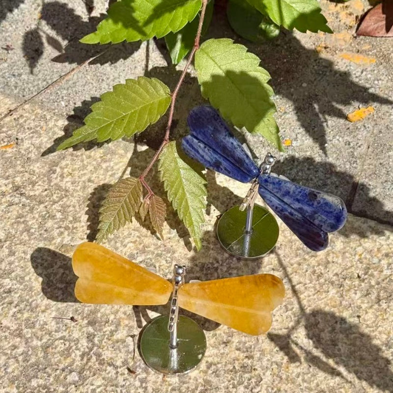 Natural crystal quartz dragonfly.1PC