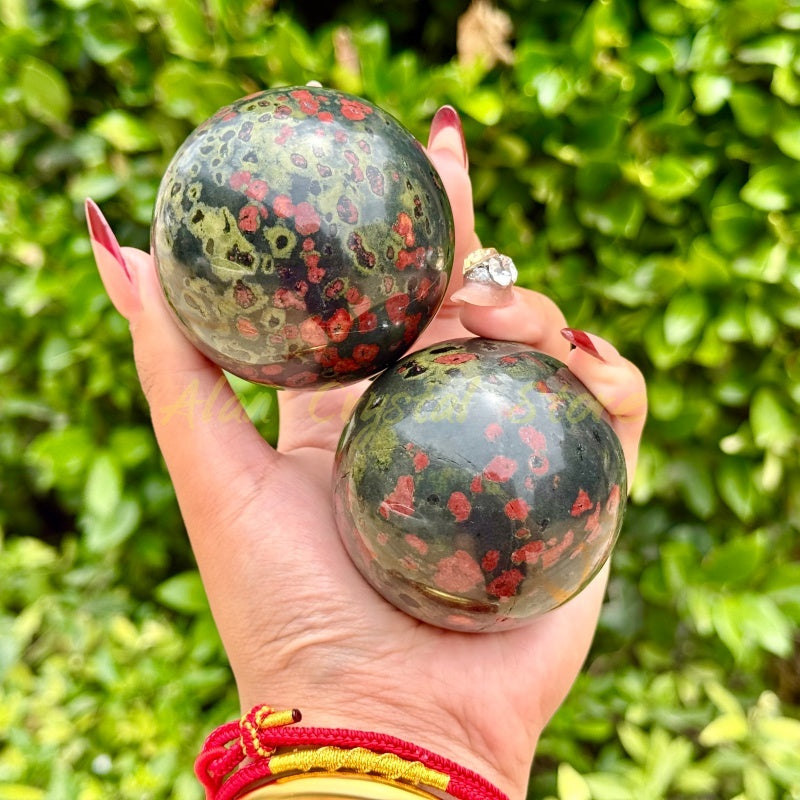 Natural Oriental Jasper Sphere.