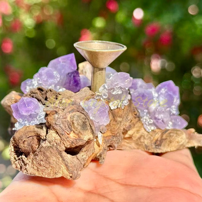 Amethyst Wood Sphere Base