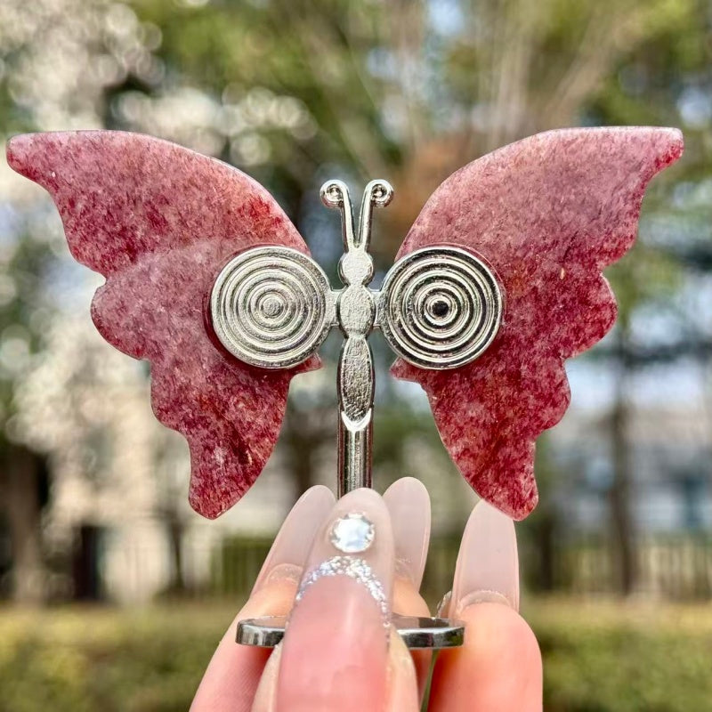 Natural Crystal Quartz Butterfly wings.