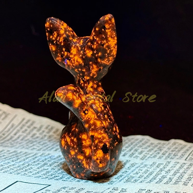 Natural Yooperlite Gigi Cat Carving.1PC