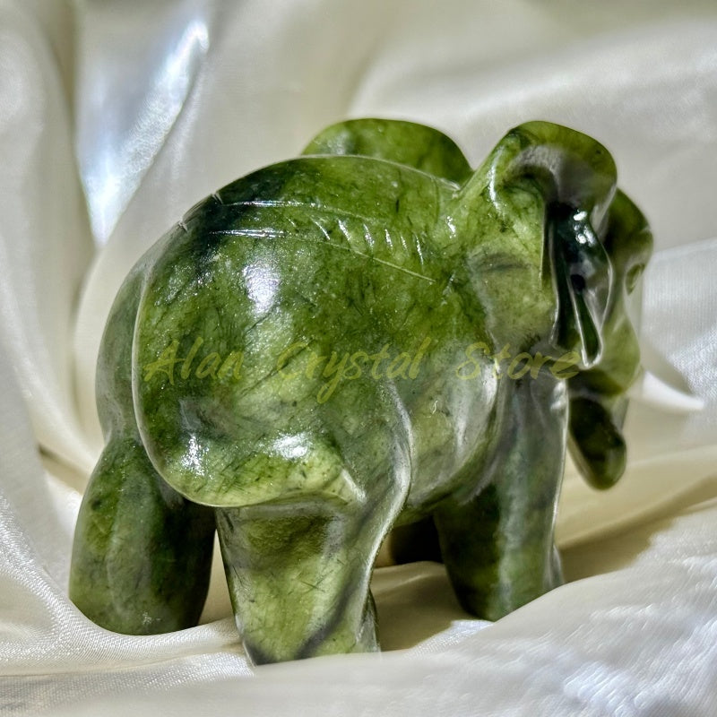 Natural Xiuyan Jade Elephant.1PC