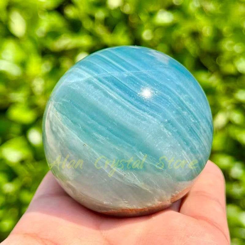 Natural Blue Onyx Sphere.