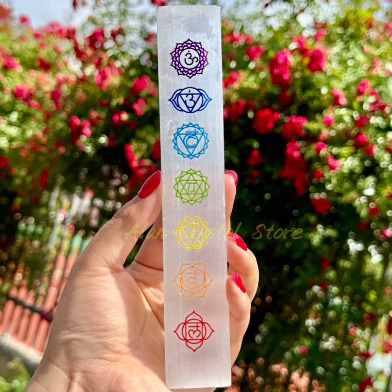 Seven Chakra Selenite plank.