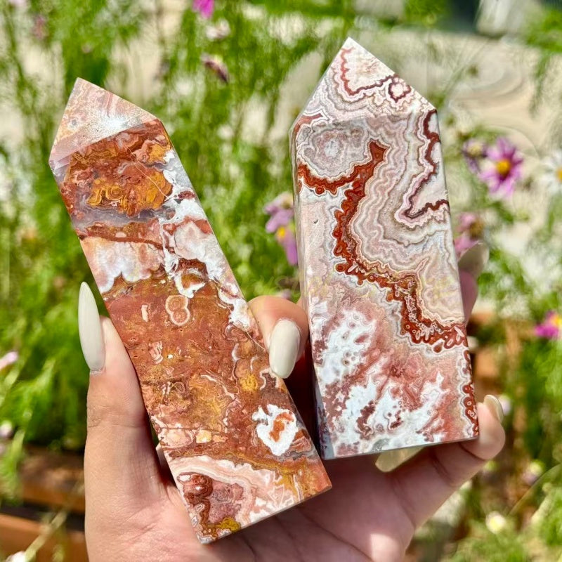 Pink Mexico Agate Tower