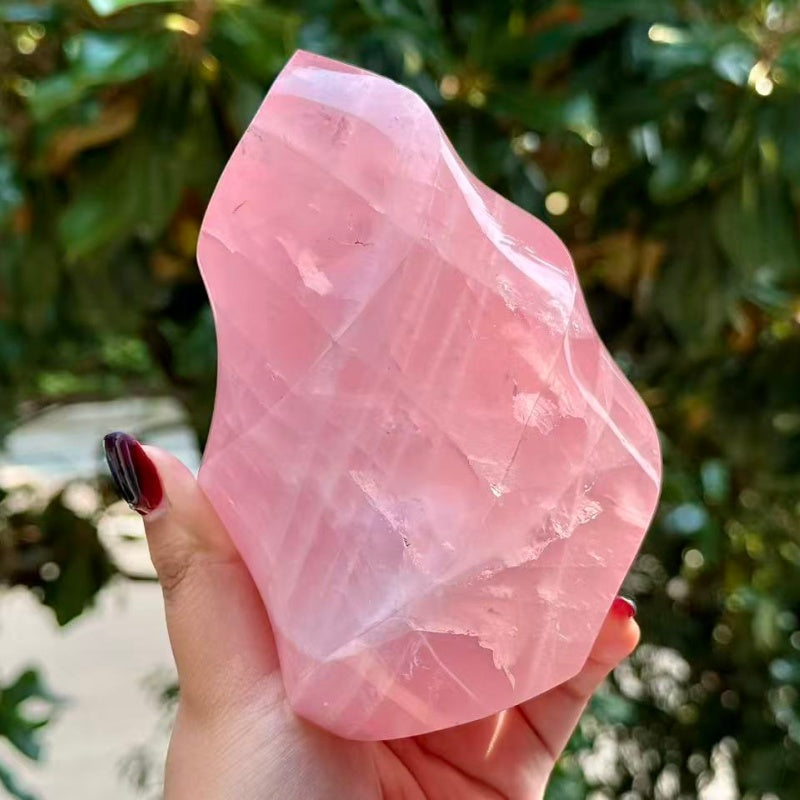 Natural Rose Quartz Torch.