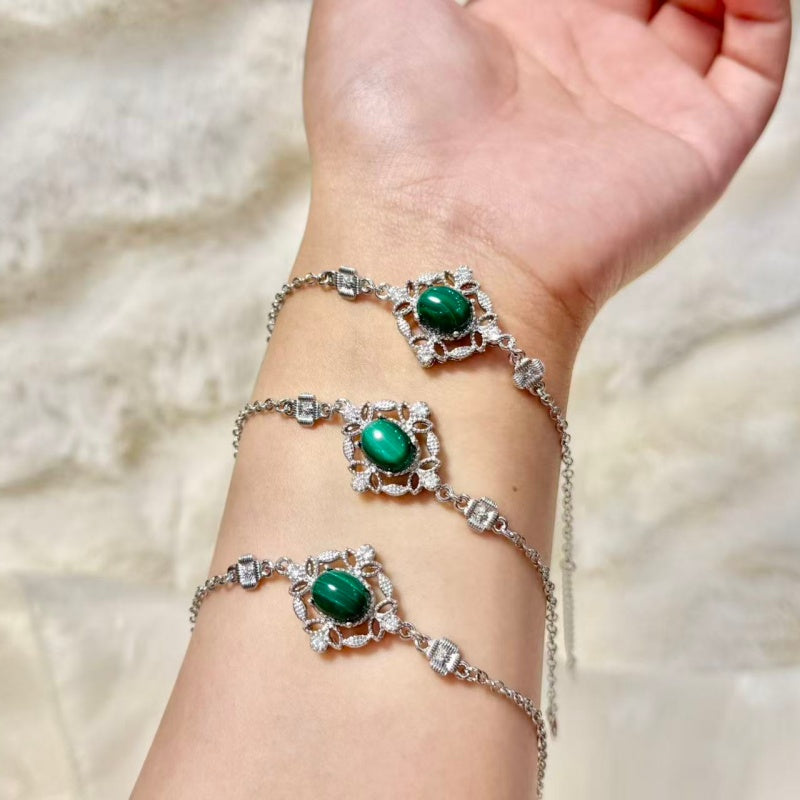 Natural Malachite Bracelet.