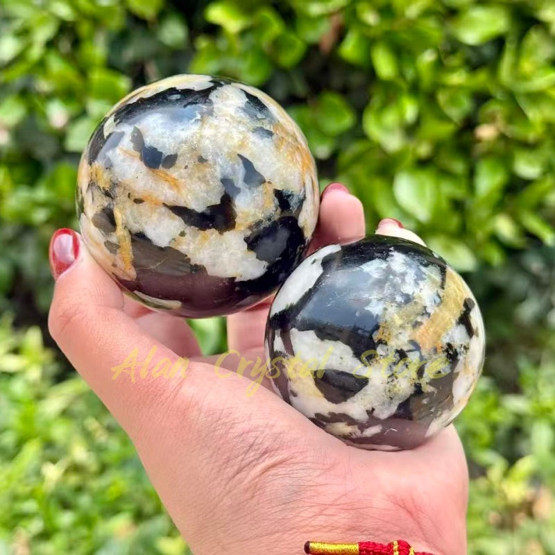 Yellow Mica Tourmaline Sphere