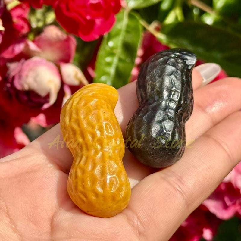 Yellow Jade Peanut Carving