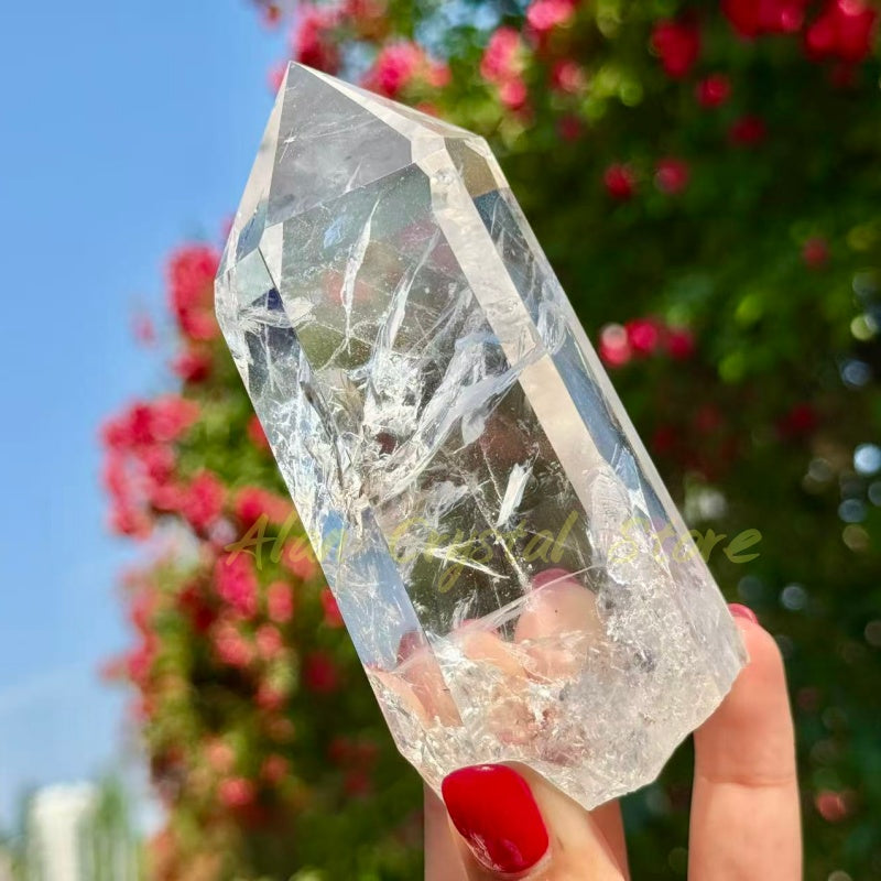 High Quality Clear Quartz Raw Tower