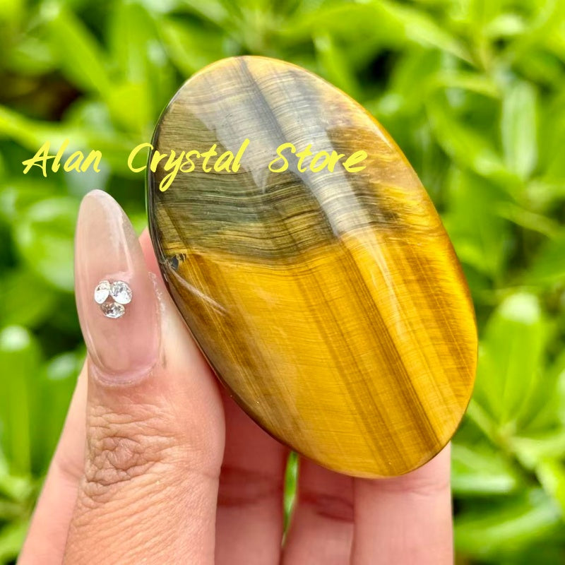 Tiger Eye Palm Stone