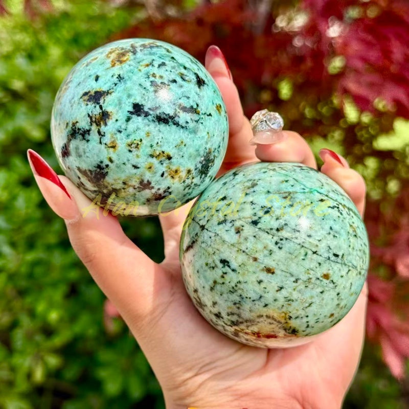 Natural Green Howlite Sphere.1PC