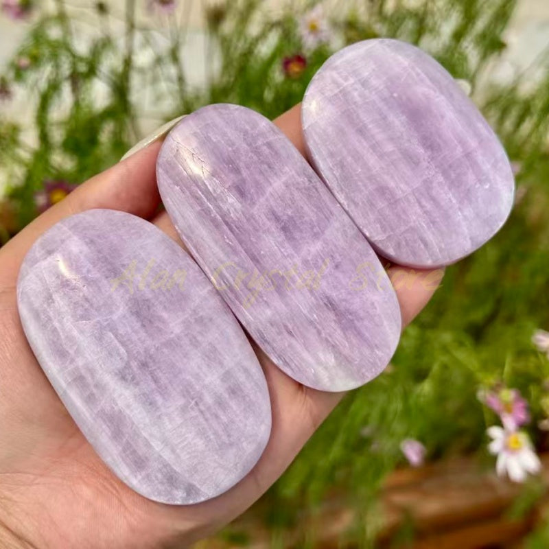 Pink Kunzite Palm Stone