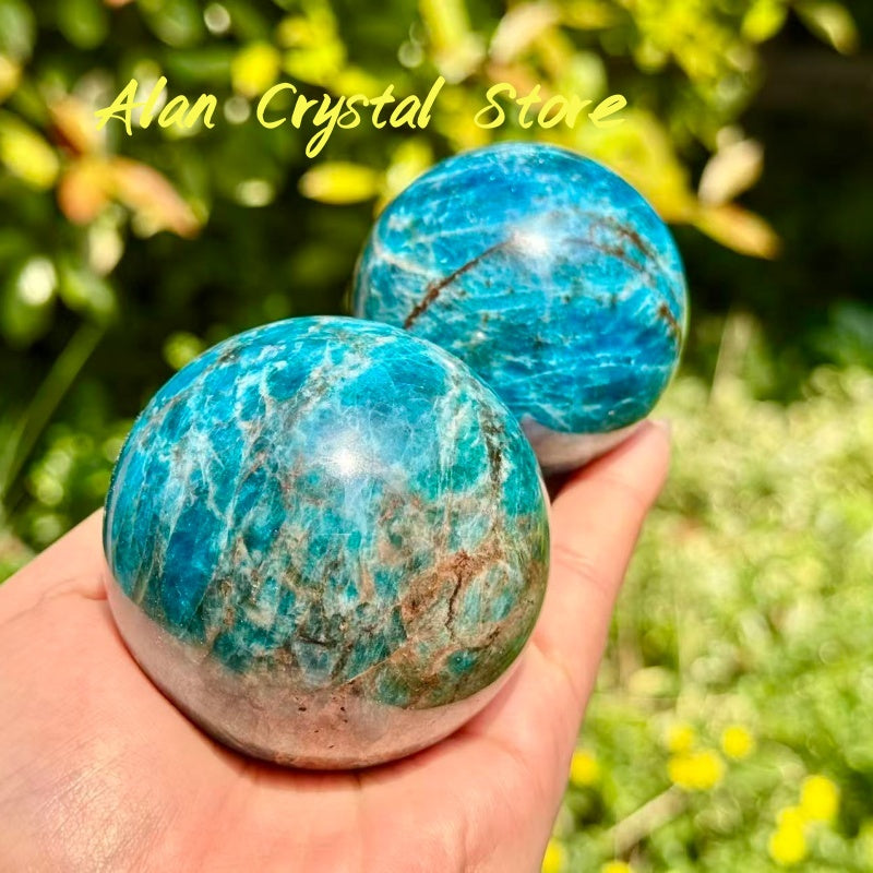 Blue Apatite Sphere