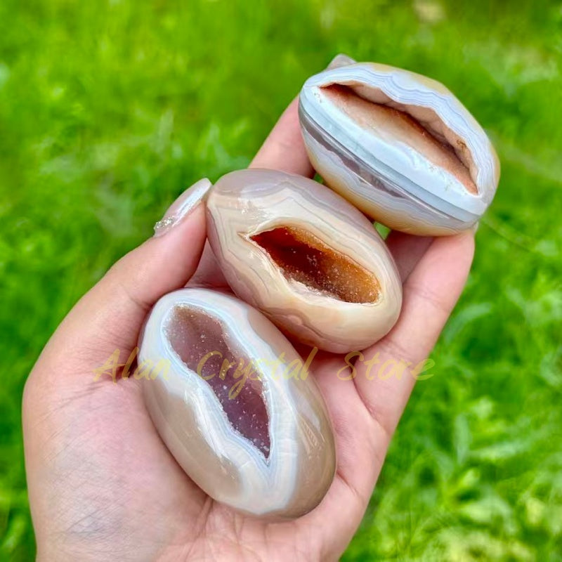 Natural Agate Geode Egg.1PC