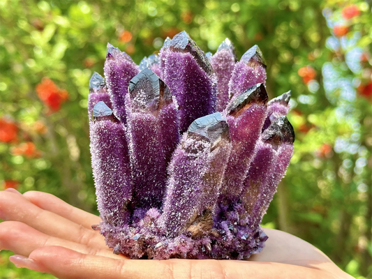 300g+ Purple Crystal Quartz Cluster.
