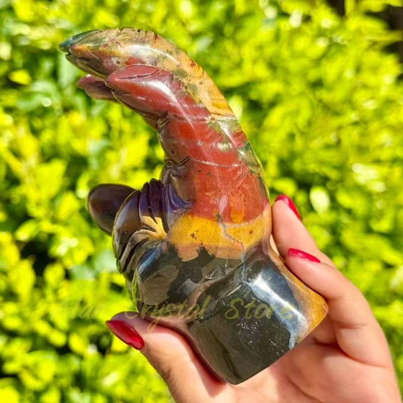 Ocean Jasper  Devil's Palm Carving