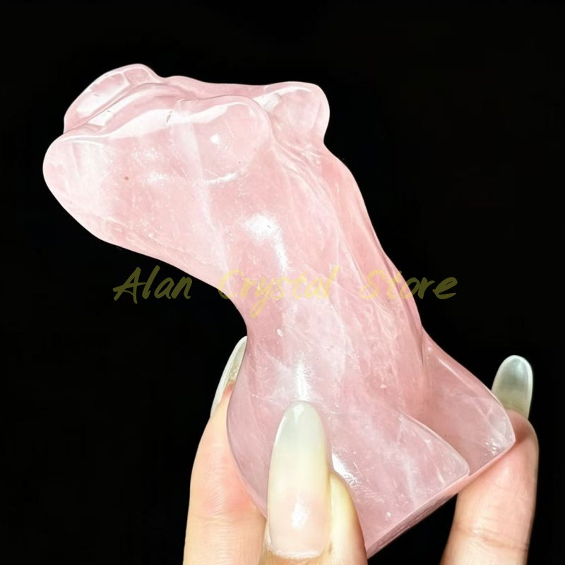 Rose Quartz Female Body Carving