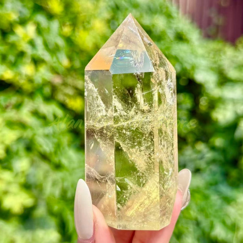 Natural Citrine Obelisk,High Quality Crystal Tower.