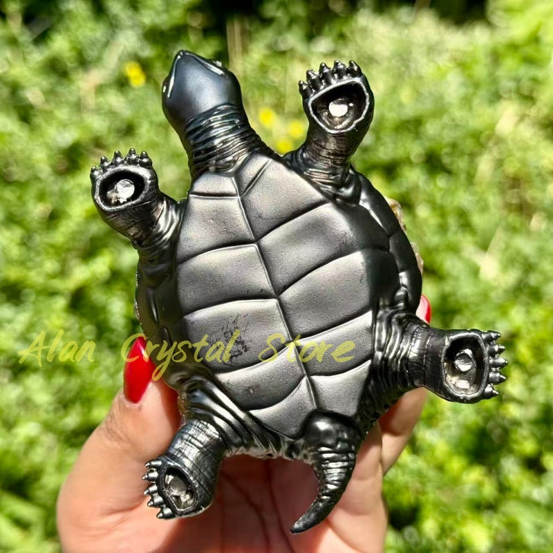 Natural Citrine Cluster Turtle.