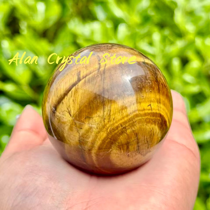 Yellow Tiger Eye Stone Sphere