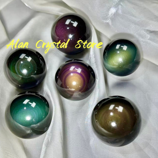 Rainbow Obsidian Sphere