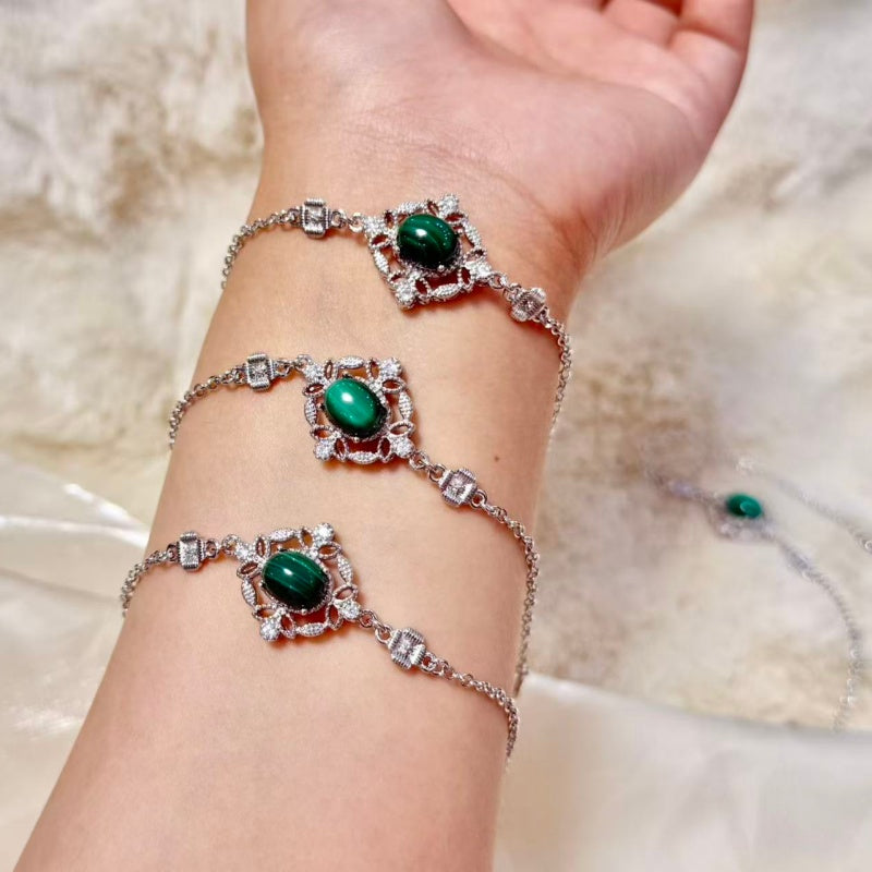 Natural Malachite Bracelet.